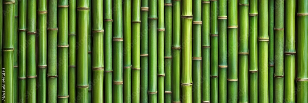 Green Bamboo Stalks on a Natural Background Green Bamboo Stalks on a Natural Background