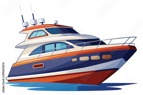 Yacht vector illustration 