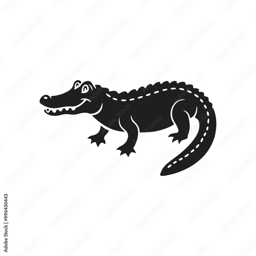 Crocodile Silhouette Vector style illustration. Crocodile Silhouette Vector style illustration.