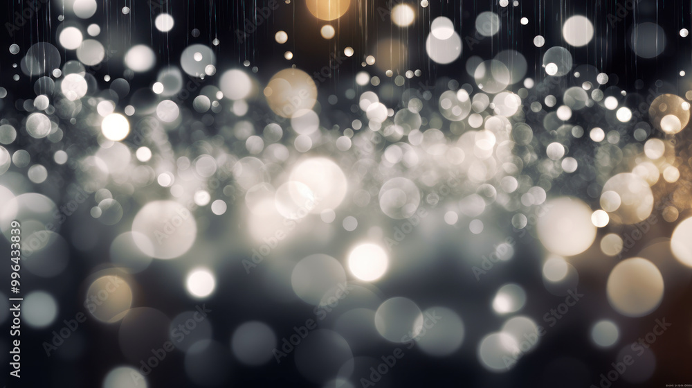 Blur bookeh silver lights or flashes on a dark gray color background Blur bookeh silver lights or flashes on a dark gray color background