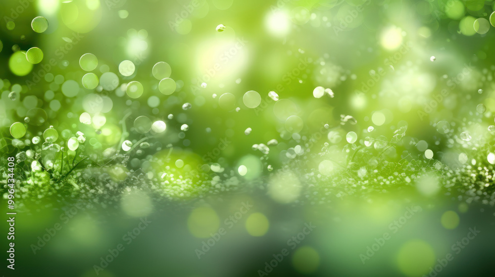 Obraz premium Blur bookeh silver lights or flashes on a lime color background