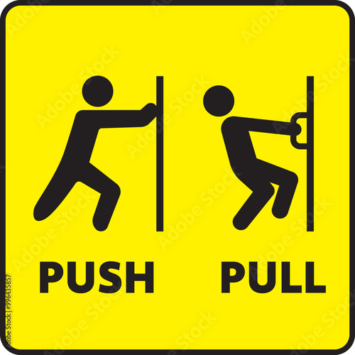 push pull vector icon sign