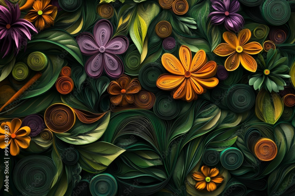 Stock wallpaper with swirling floral patterns. Stock wallpaper with swirling floral patterns.