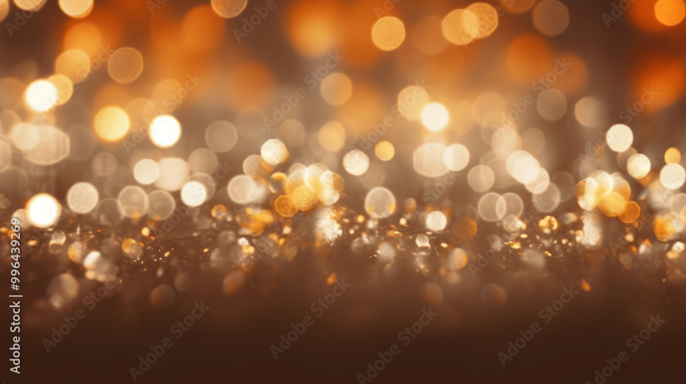 Blur bookeh silver lights or flashes on a vivid brown color background Blur bookeh silver lights or flashes on a vivid brown color background