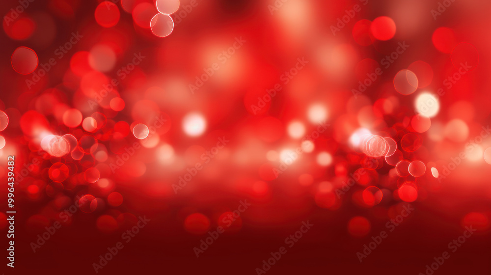Blur bookeh silver lights or flashes on a vivid red color background Blur bookeh silver lights or flashes on a vivid red color background