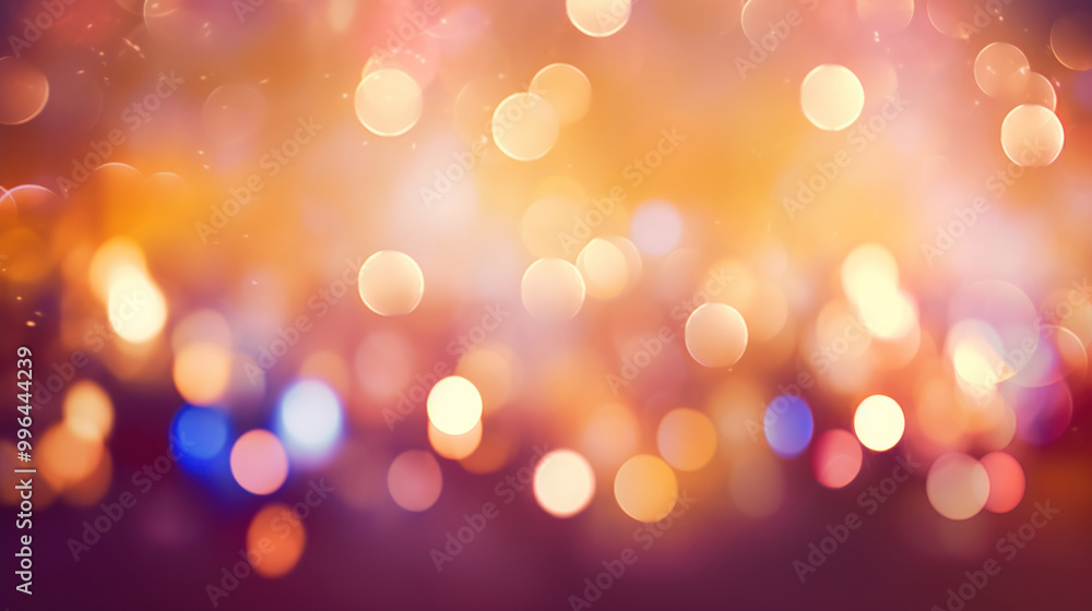 Fototapeta premium Blur bookeh colorful lights or flashes on a beige color background