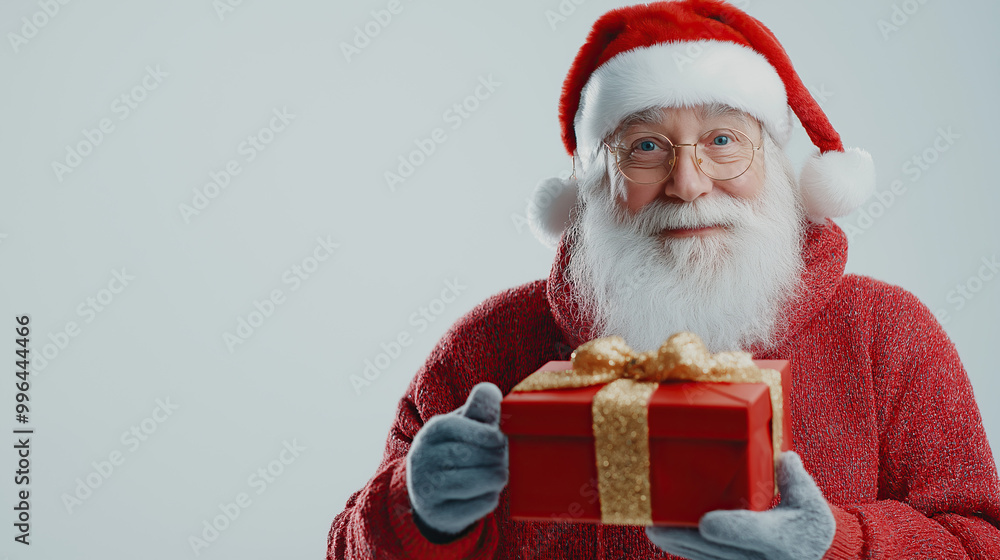 santa claus character in red suit on white background santa claus character in red suit on white background