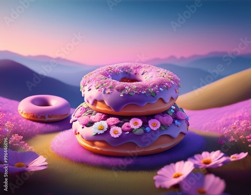 doughnuts made of flowers