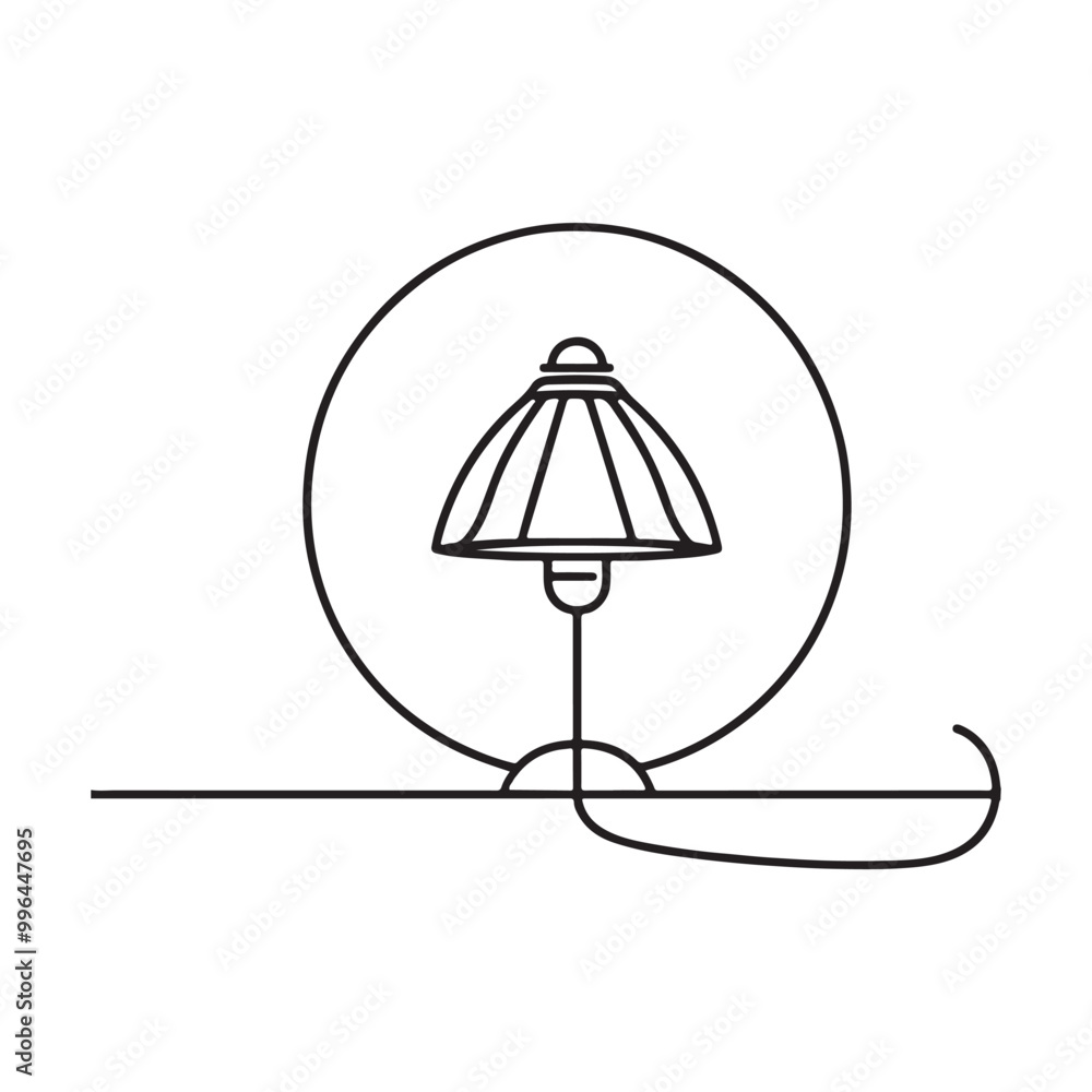 single one line lamp silhouette with white background
single one line lamp silhouette with white background