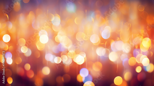 Blur bookeh colorful lights or flashes on a vivid brown color background