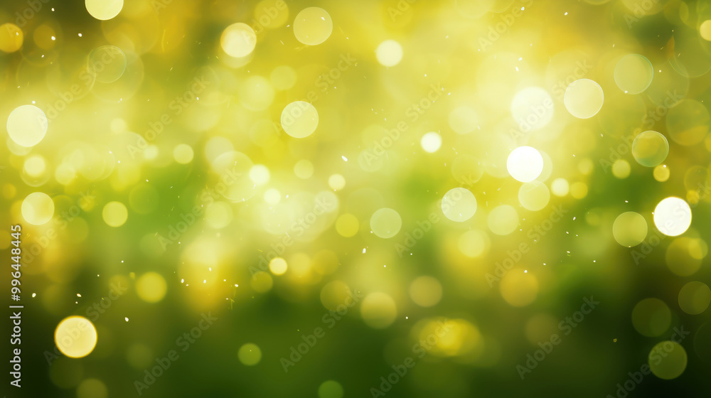 Obraz premium Blur bookeh colorful lights or flashes on a vivid lime color background