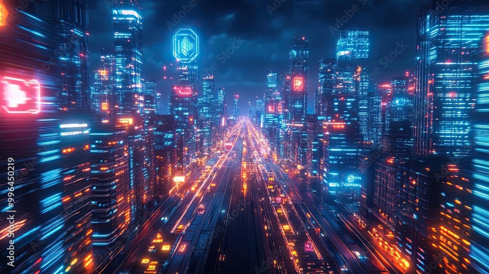 AI metropolis, digital innovation, futuristic architecture, holographic networks AI metropolis, digital innovation, futuristic architecture, holographic networks