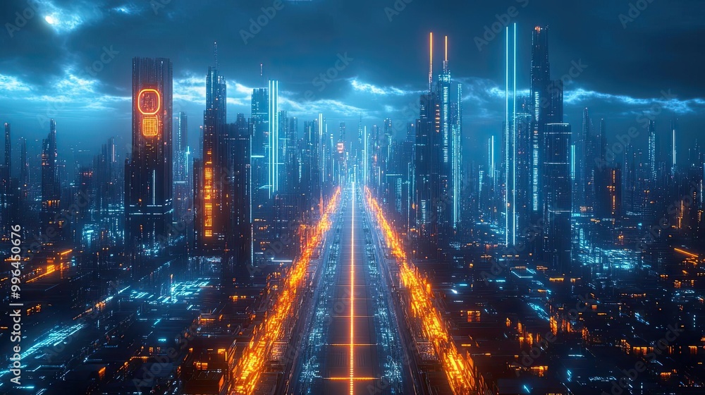AI metropolis, digital innovation, futuristic architecture, holographic networks AI metropolis, digital innovation, futuristic architecture, holographic networks