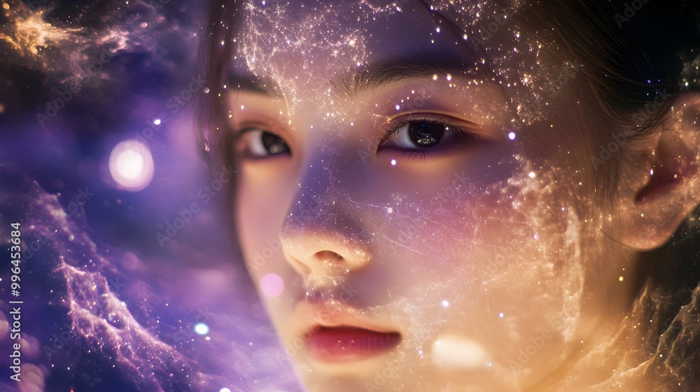 Ethereal Cosmic Beauty:A Mystical and Enchanting Portrait of Celestial Radiance Ethereal Cosmic Beauty:A Mystical and Enchanting Portrait of Celestial Radiance