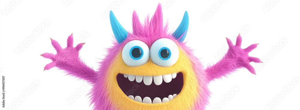 friendly monster, AI generated friendly monster, AI generated