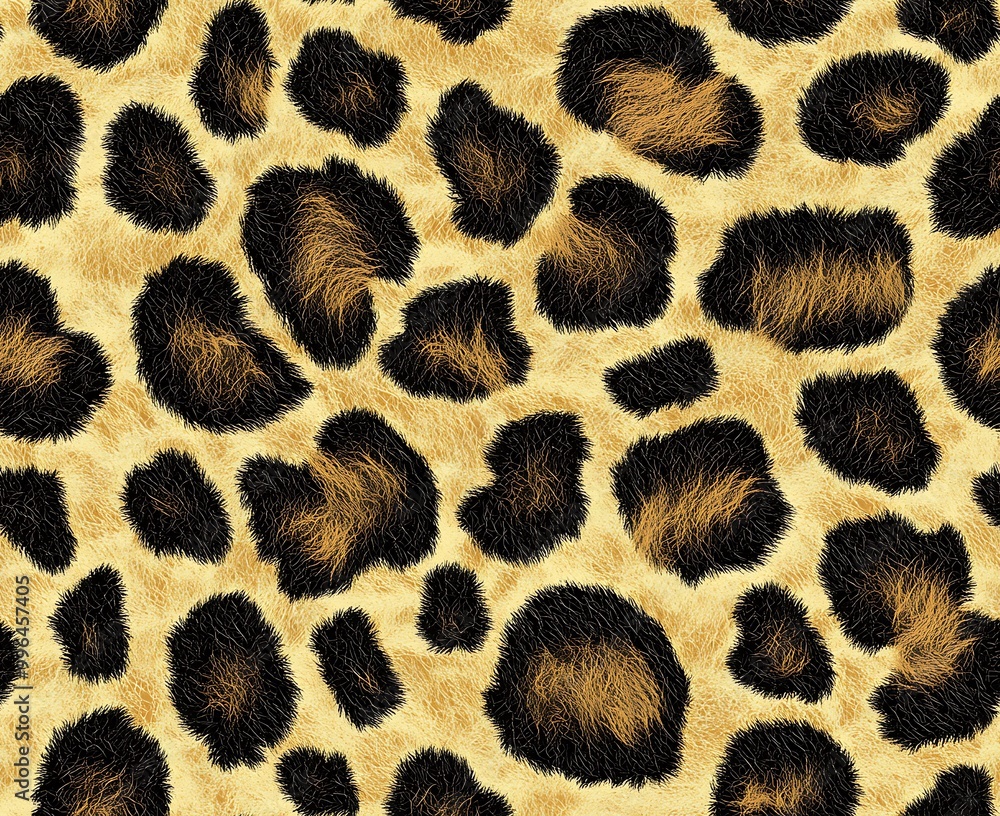 Naklejka premium Leopard print seamless pattern