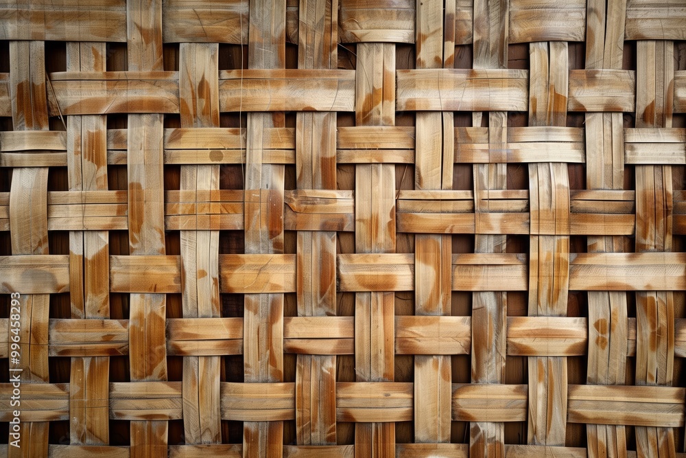 A wooden woven pattern with brown and white colors A wooden woven pattern with brown and white colors