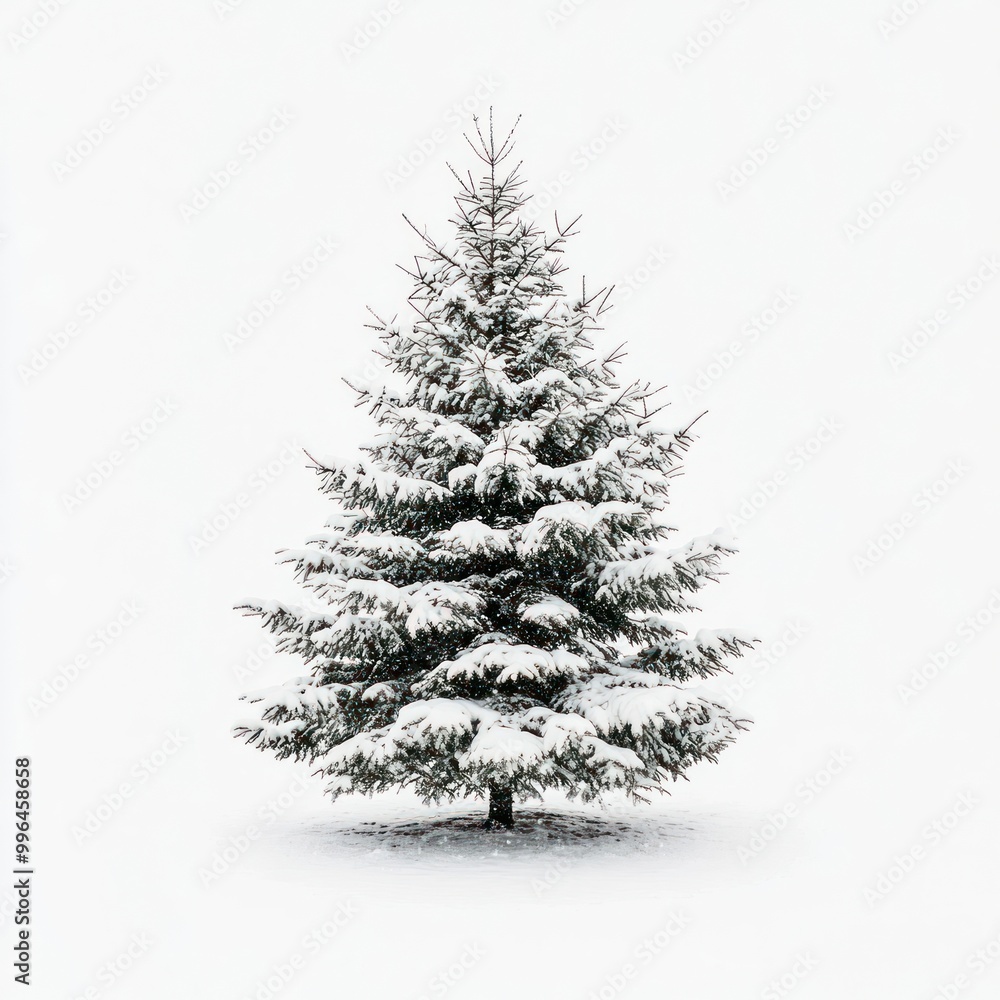 A snowy christmas tree pine snow-covered wonderland. A snowy christmas tree pine snow-covered wonderland.