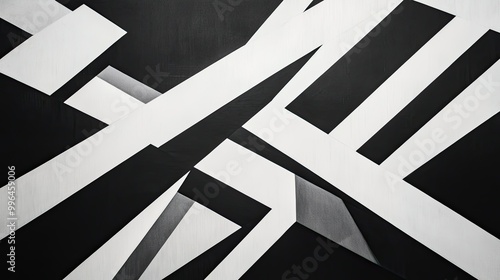 Wallpaper Mural Abstract pattern with bold geometric lines and contrasting black and white design, elegant and modern. Torontodigital.ca