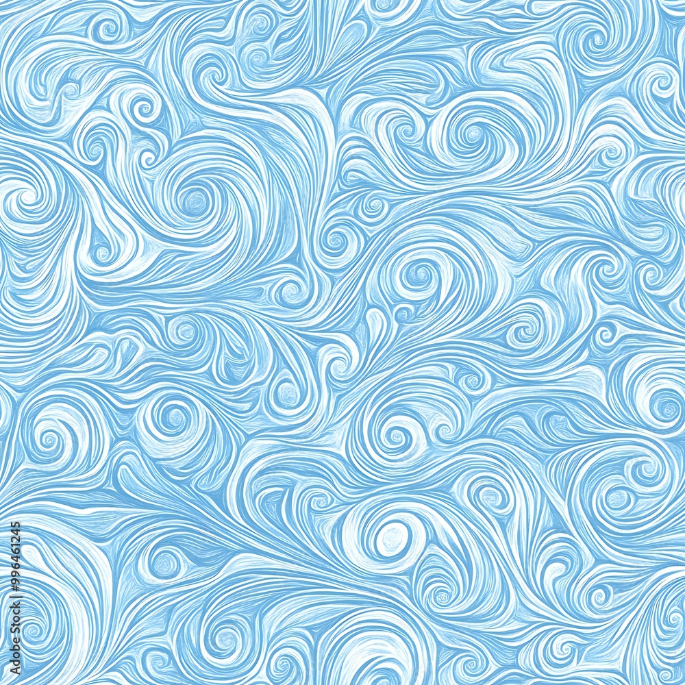 Seamless illustration of swirling waves with delicate lines Seamless illustration of swirling waves with delicate lines
