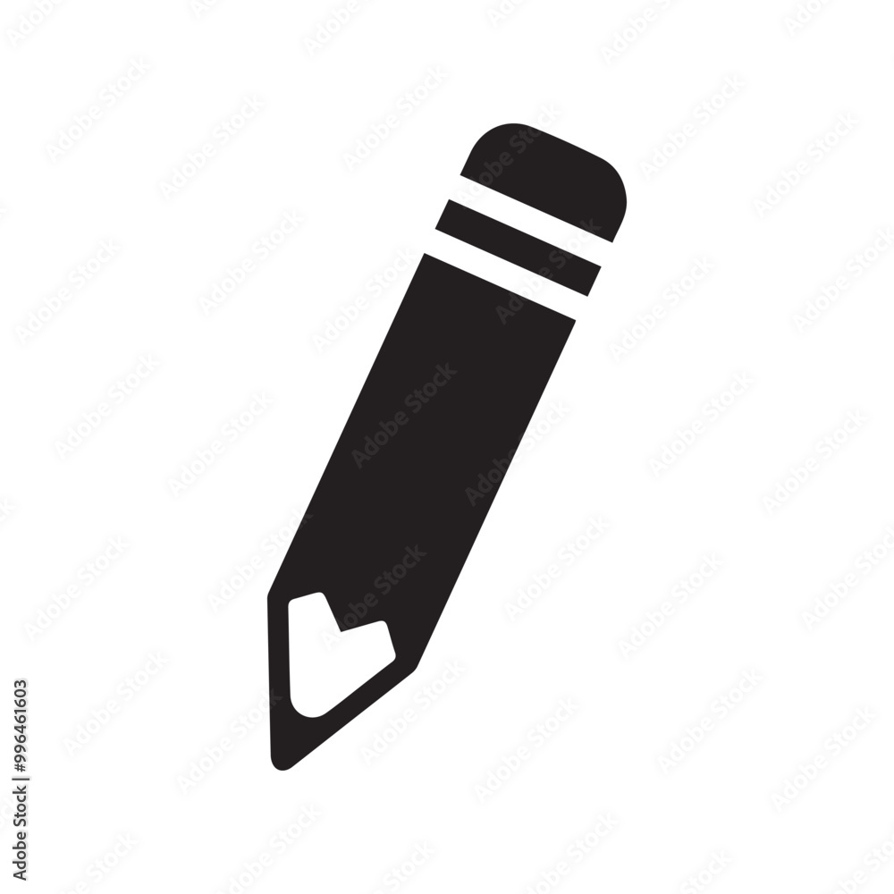 pencil Icon of a diagonal on a white background. pencil Icon of a diagonal on a white background.