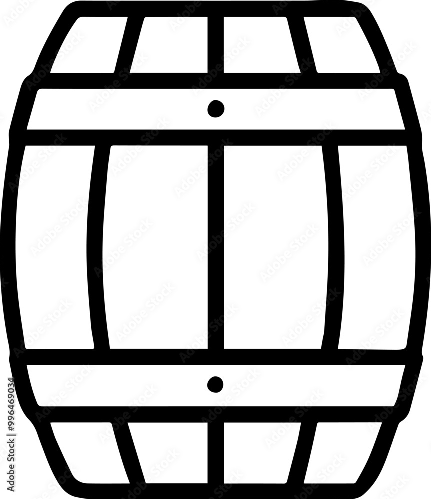 Wine barrel icon outline vector illustration Wine barrel icon outline vector illustration