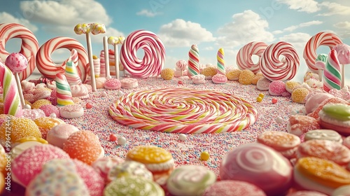 A whimsical candy landscape...