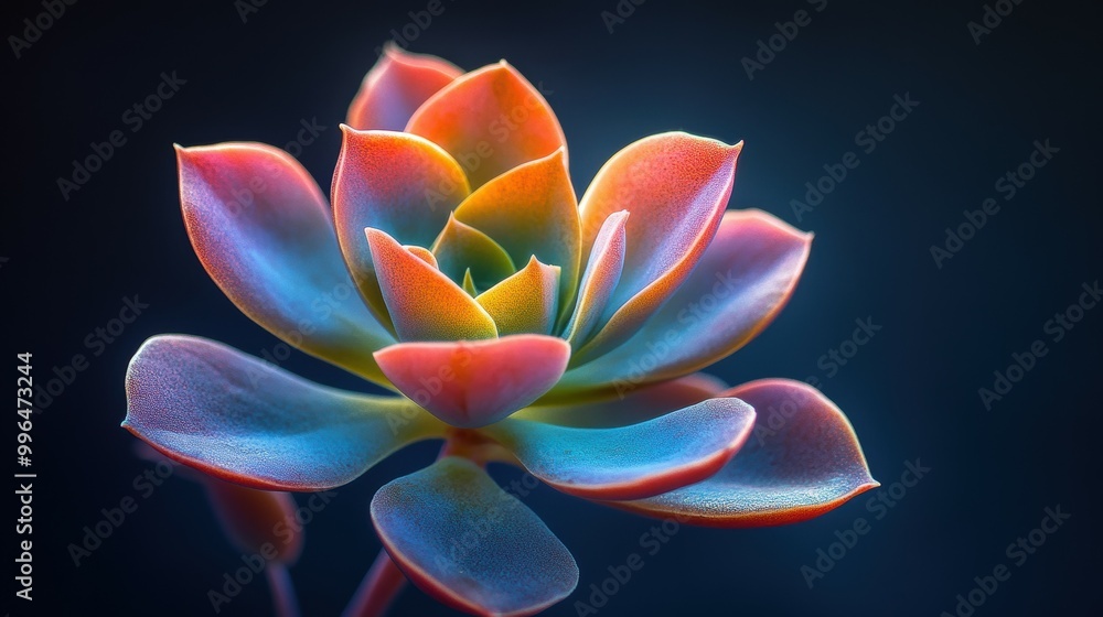 Serene Geometry: Macro View of Vibrant Succulent Leaves in Minimalist Composition Serene Geometry: Macro View of Vibrant Succulent Leaves in Minimalist Composition