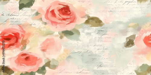 A soft watercolor floral pa...