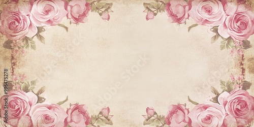 A vintage floral background...