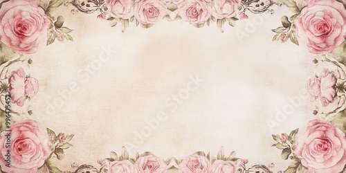 A vintage floral background...