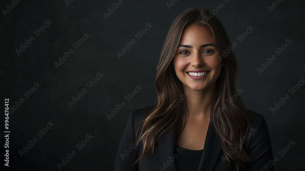 Professional Portrait of Smiling Woman in Black Blazer Professional Portrait of Smiling Woman in Black Blazer