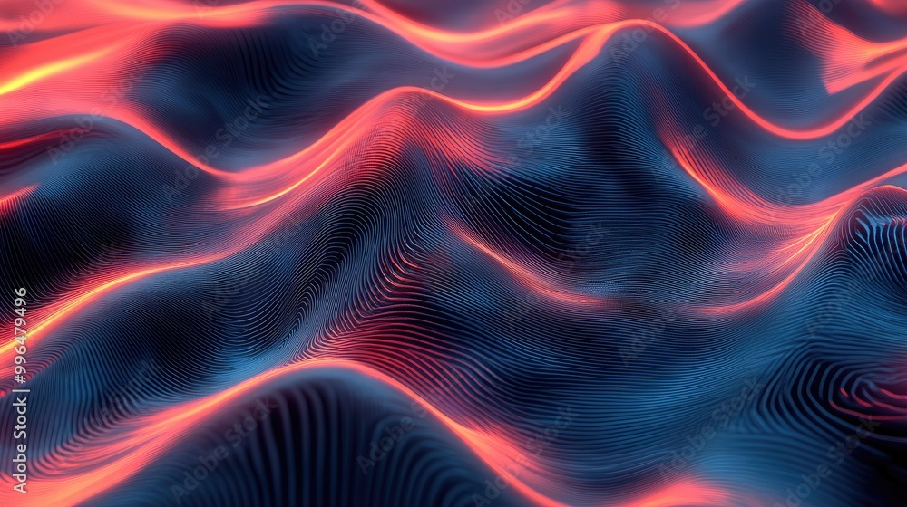 Obraz premium Modern abstract pattern with sleek lines and dynamic shapes, perfect for tech backgrounds.