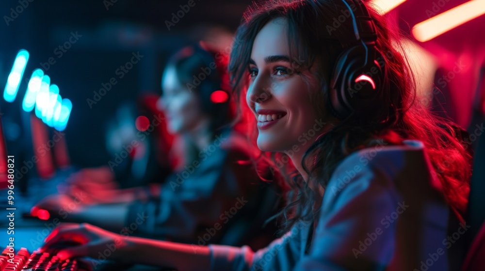 Professional Girl Gamer. ai generated art image Professional Girl Gamer. ai generated art image