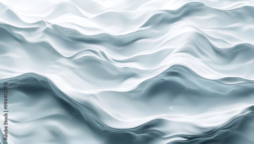 Fototapeta premium abstract water surface texture background with ripples, light, fresh cosmetic perfume business wave background, soft white and blue color palette