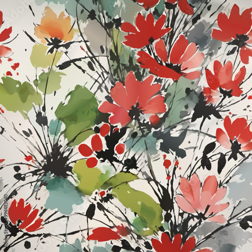 floral watercolor background