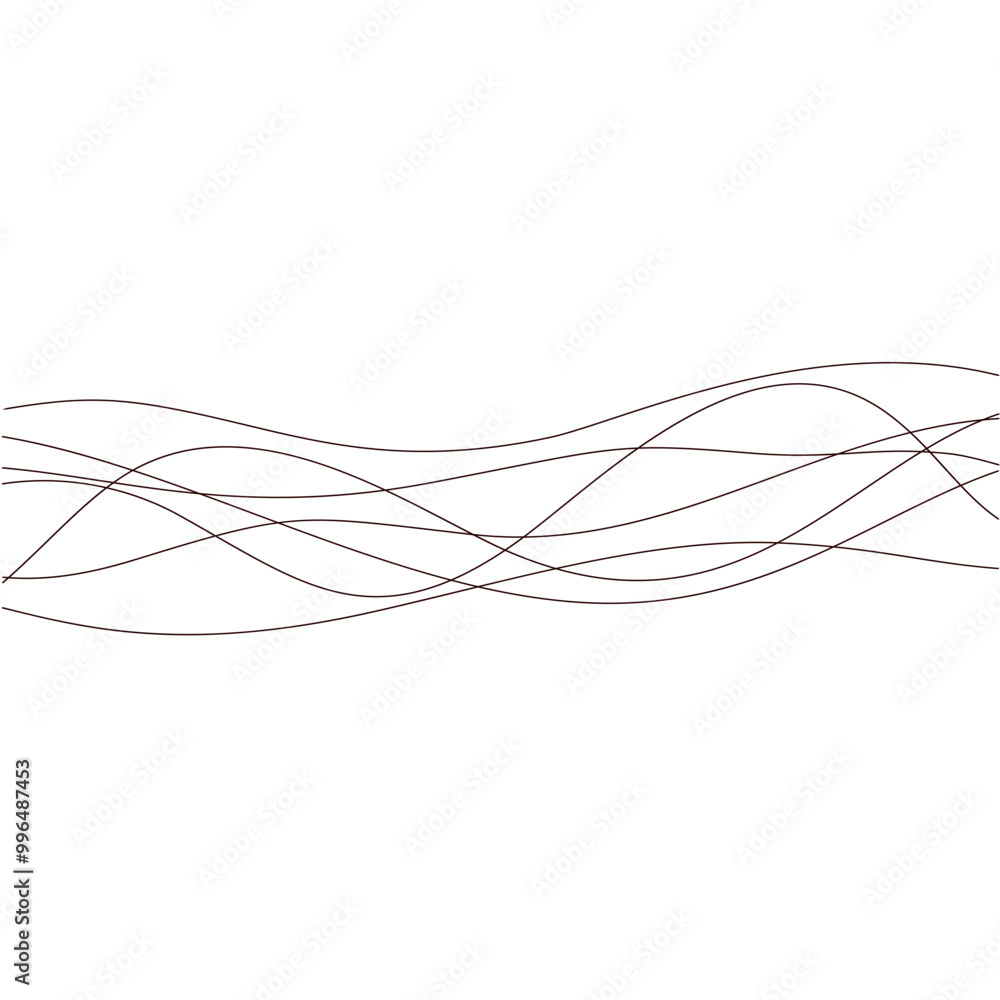 Abstract thin wavy lines. Wavy lines horizontal dividers outline minimalist background. Abstract black line wave curve movement. Vector Illustration. Abstract thin wavy lines. Wavy lines horizontal dividers outline minimalist background. Abstract black line wave curve movement. Vector Illustration.