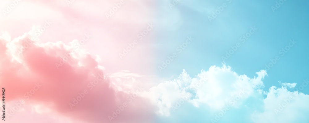 Serene sky with soft pink and blue clouds blending together, creating a peaceful and dreamy atmosphere for relaxation and tranquility. Serene sky with soft pink and blue clouds blending together, creating a peaceful and dreamy atmosphere for relaxation and tranquility.