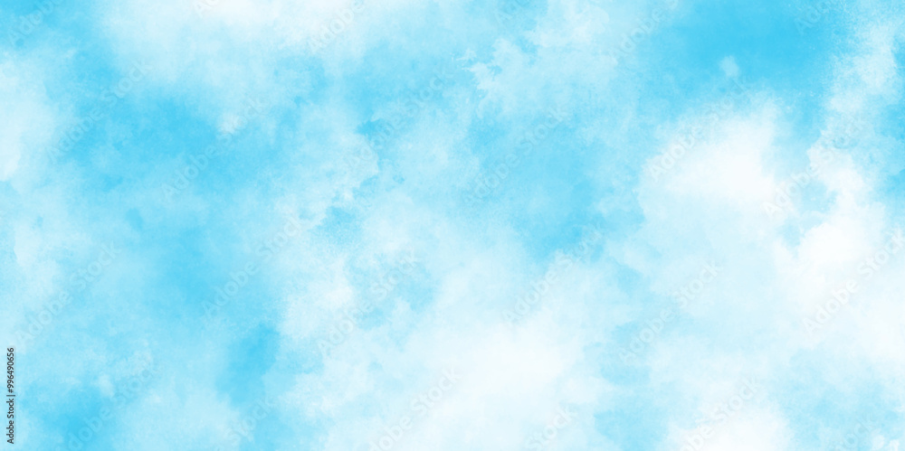 Sky blue Aquarelle paint paper textured canvas element, Hand painted light blue background with watercolor. soft color gradient Blue watercolor clouds on white background. Sky blue Aquarelle paint paper textured canvas element, Hand painted light blue background with watercolor. soft color gradient Blue watercolor clouds on white background.