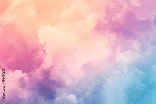 Colorful pastel cloud background with gradient hues of pink, purple, and blue. Perfect for dreamy and artistic designs.