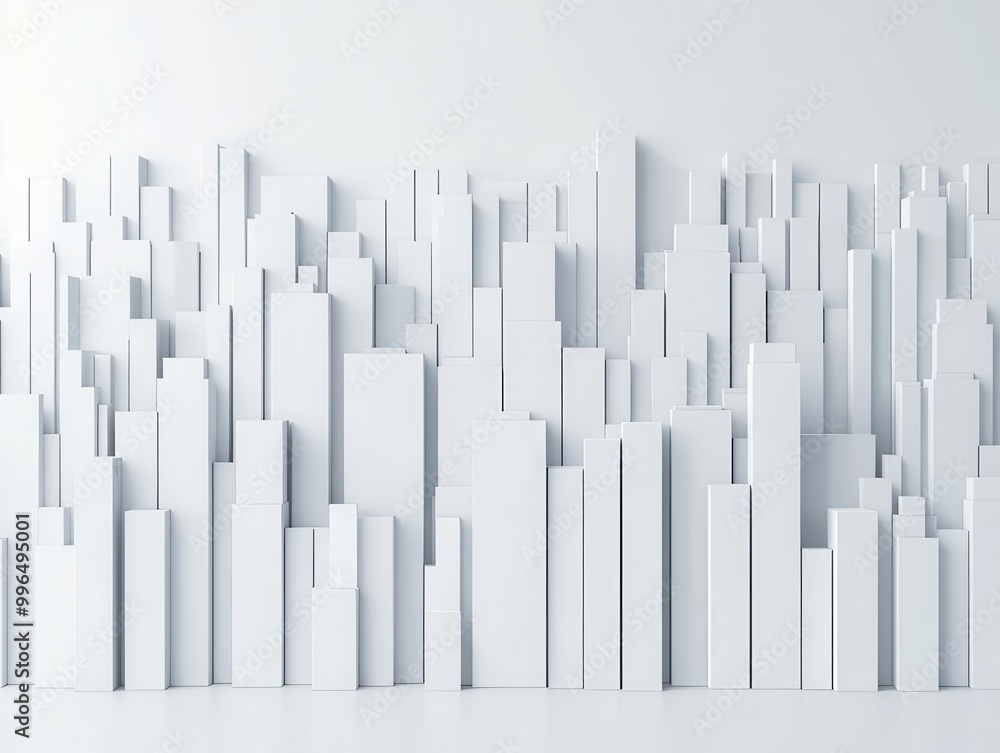 Low-poly urban building structure, clean white surfaces, cityscape Low-poly urban building structure, clean white surfaces, cityscape