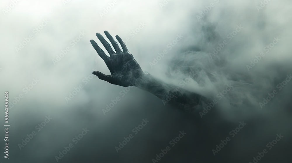 Hand Reaching Out from Smoke Hand Reaching Out from Smoke
