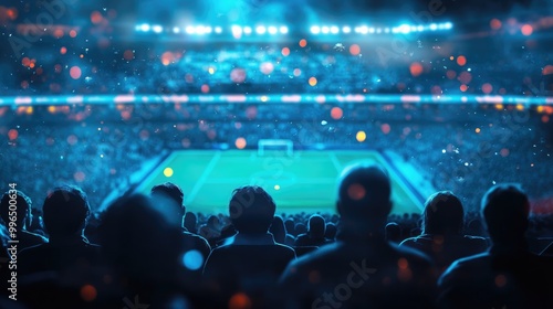 Blurred audience in a sports arena photo