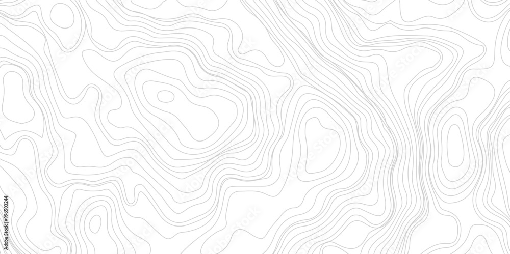 Fototapeta premium Abstract Topographic Contour Line Pattern in Black and White, Transparent PNG Topographic line map. Modern design with White background with topographic wavy pattern design.