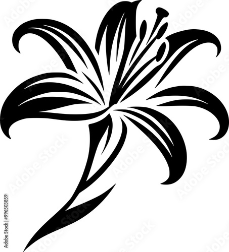 Lily Flowers Graphic for Greeting Cards and Stationery