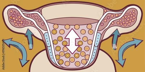 Create a vector illustration showing different hormonal contraceptive devices such as pills, patches, implants, and IUDs, arranged in a circular or grid format with brief labels.
