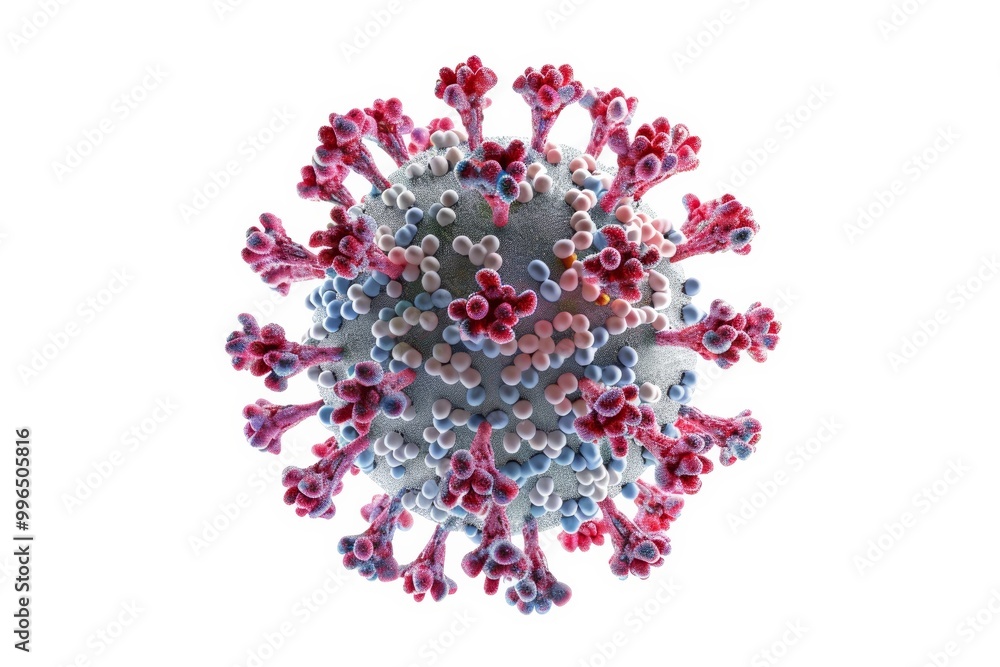 Fototapeta premium Coronavirus structure: 3d illustration of covid-19