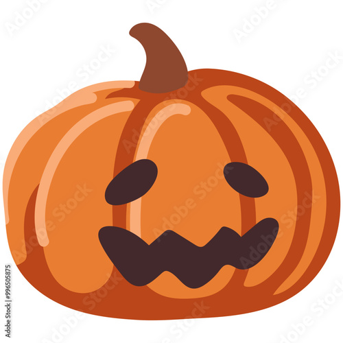 cute halloween pumpkin illustration for card website, application, printing, document, poster design, etc.