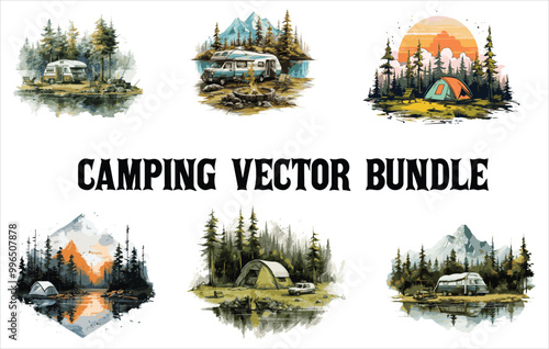 Camping vector bundle,