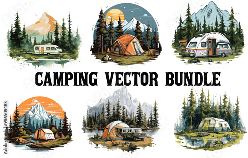 Camping vector bundle,